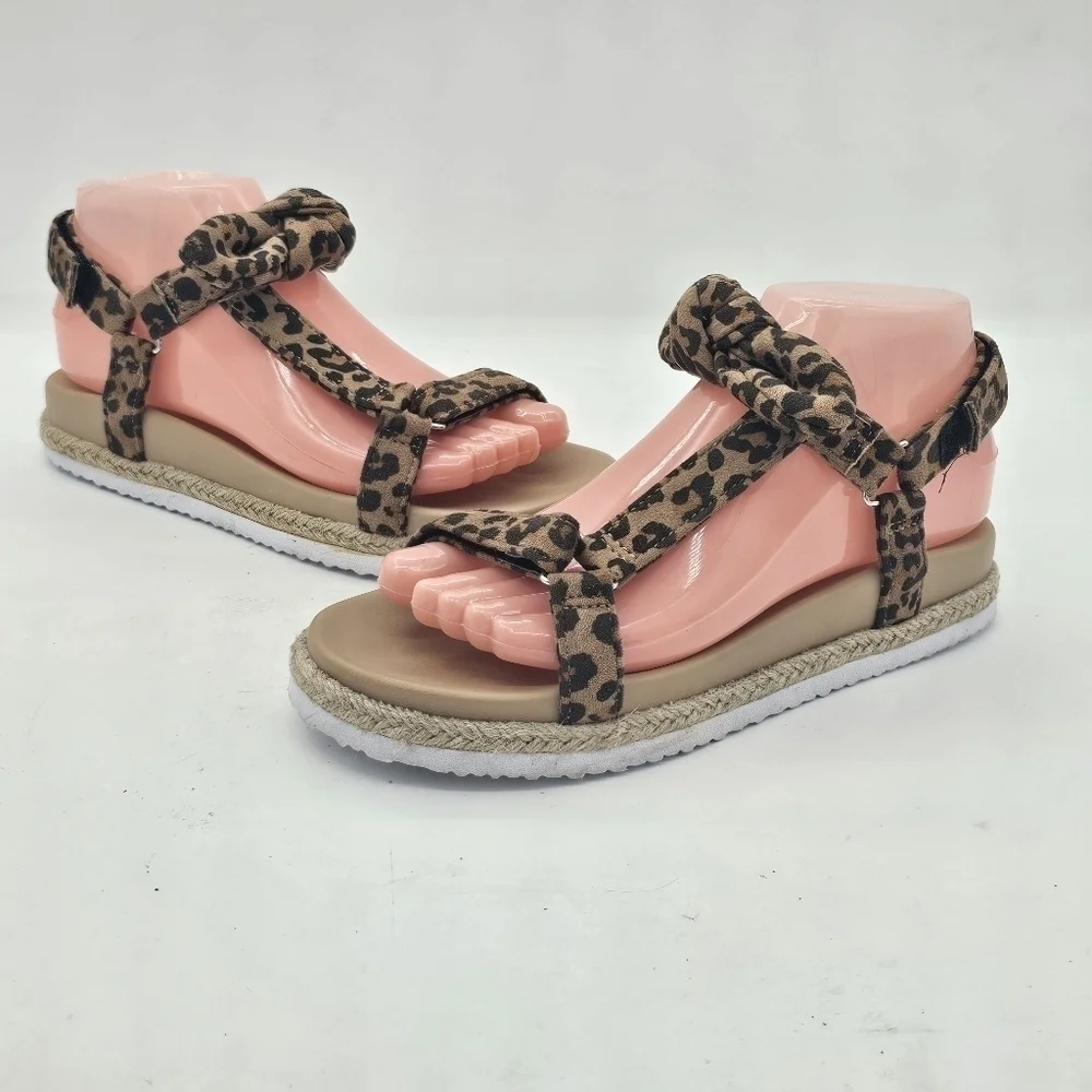 Treasure & Bond Eliza Sandals Tan Leopard Size 5 - Picture 3 of 13